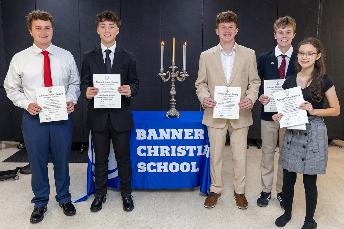 Five Banner Christian students have earned induction into the National Honor Society.