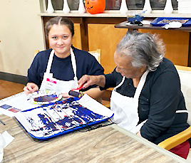 Banner Christian 11th graders at the Sitter & Barfoot Veterans Care Center in partnering with the 