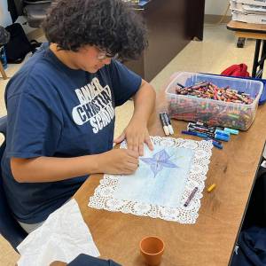 Banner Christian eighth graders at Lucy Corr Retirement Center/involvement with
Moments of Hope.
